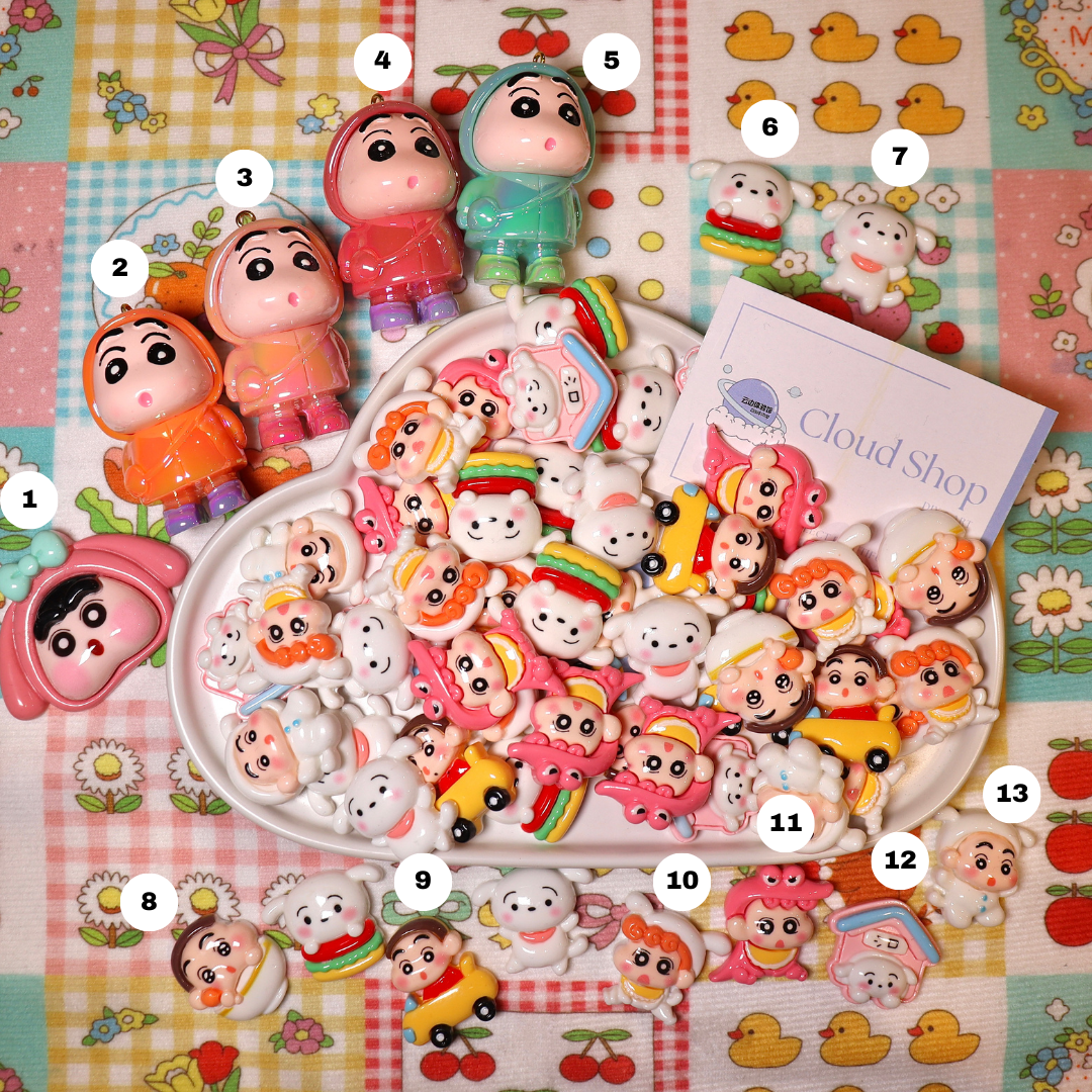 Crayon Shin Chan charms